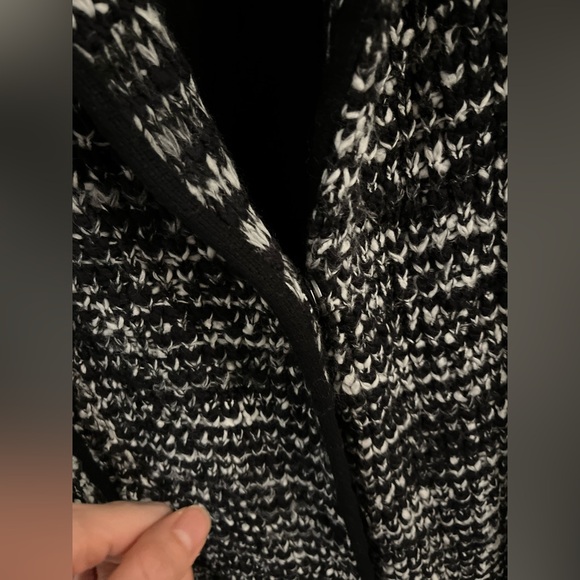 FREE PEOPLE Last Dance Duster/Cardigan Black/White Size: L - Picture 9 of 12